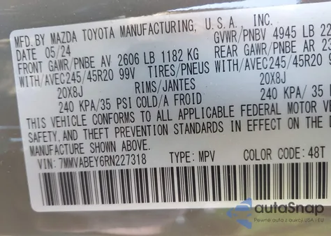 2024 Mazda Cx-50 2.5 Turbo Premium Plus from USA, damaged, VIN 7MMVABEY6RN227318